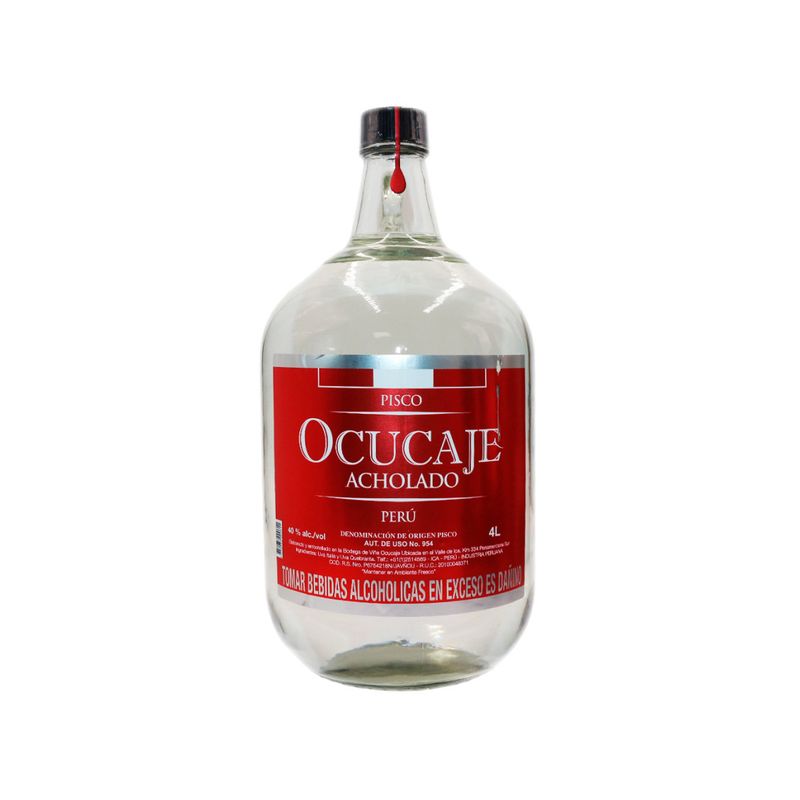 OCUCAJE - Pisco Ocucaje Acholado Damajuana 4litros