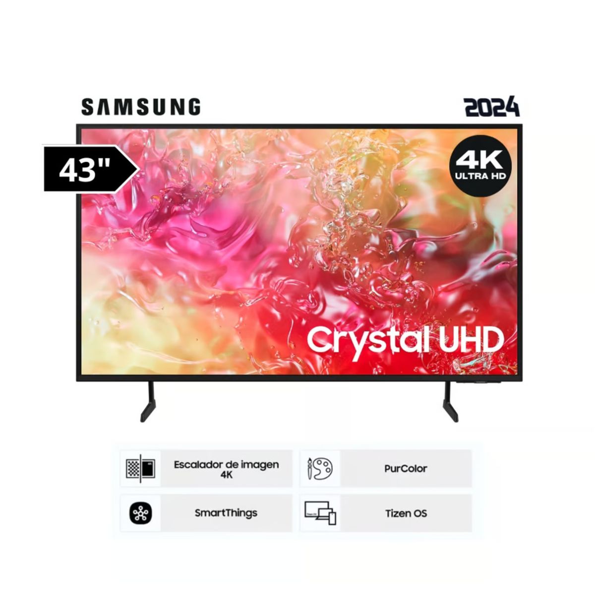 SAMSUNG - Televisor Samsung LED 43 Crystal UHD 4K 43DU7000