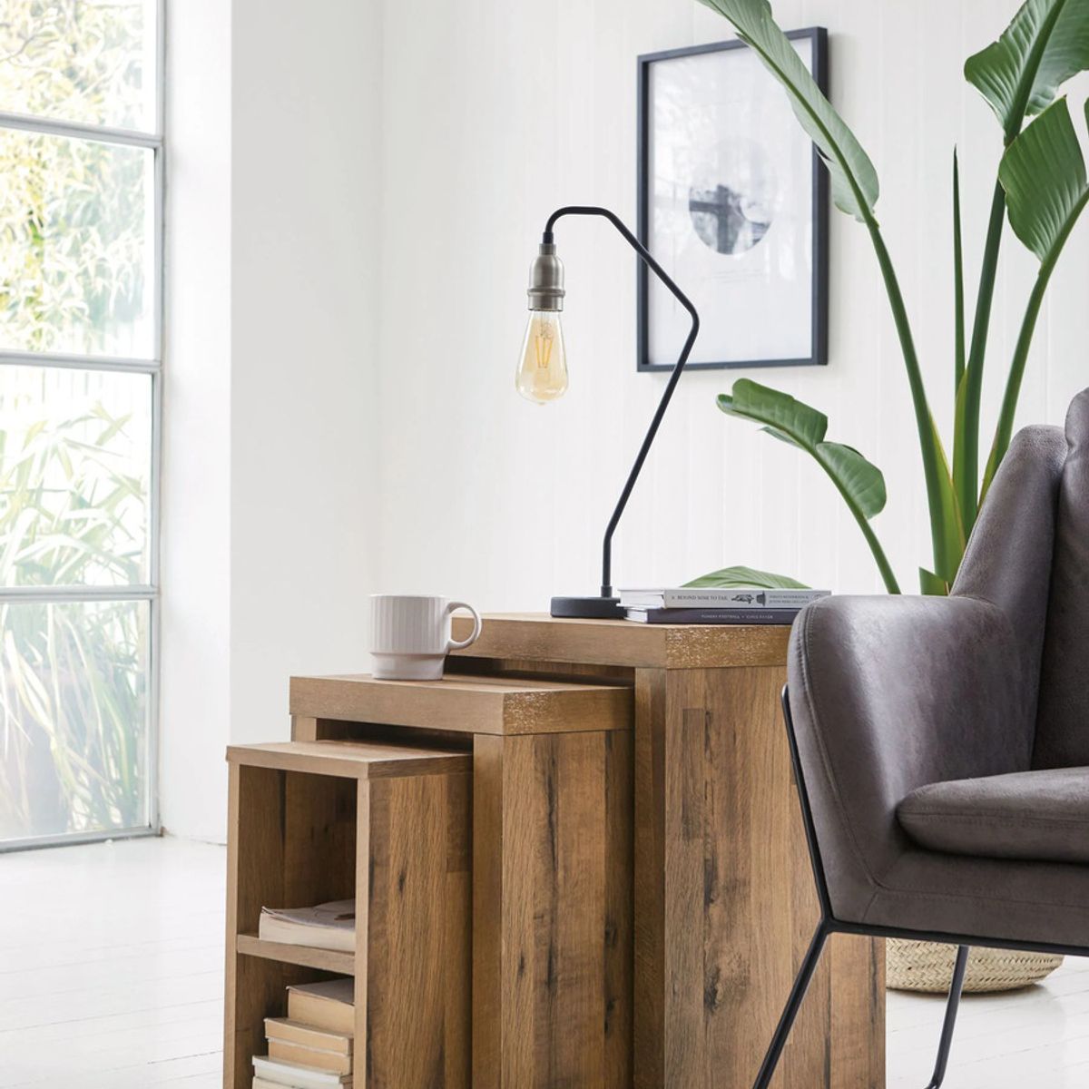 TU MESITA - Set Mesa Lateral x3 Imakel color Marrón TU MESITA