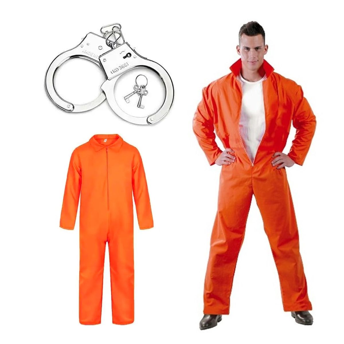 GENERICO - Disfraz Genérico Prisionero para Adulto Talla M