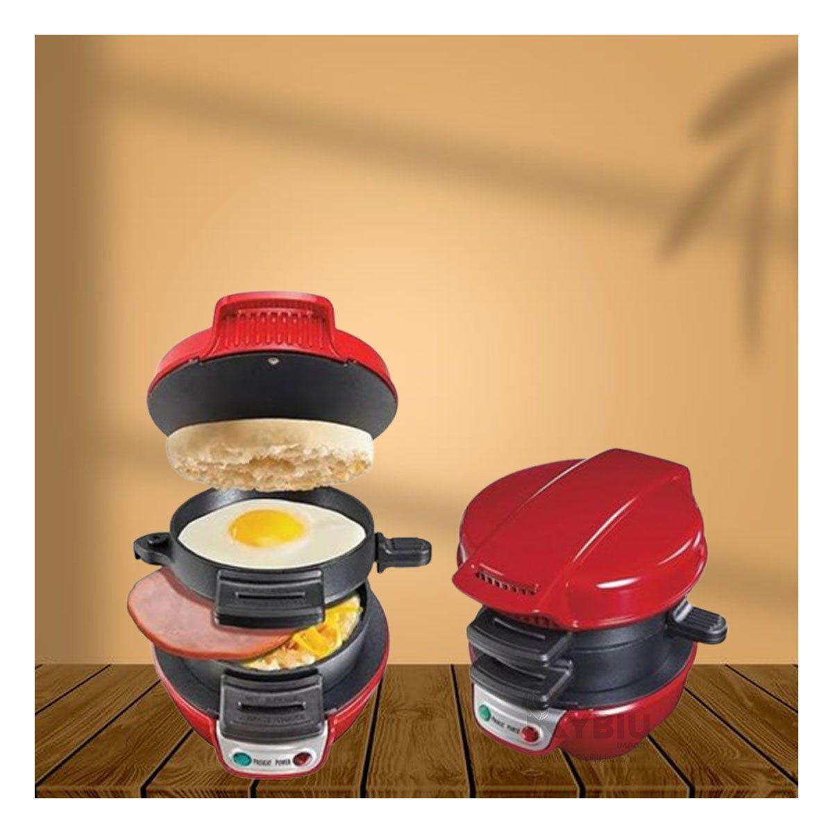 GENERICO - Sarten para Hacer Hamburguesas en Rojo Y+Regalo Stickers