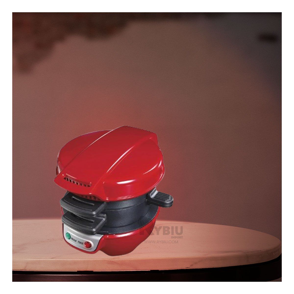 GENERICO - Sarten Multifuncional de Hamburguesa Rojo Y+Regalo Agendita