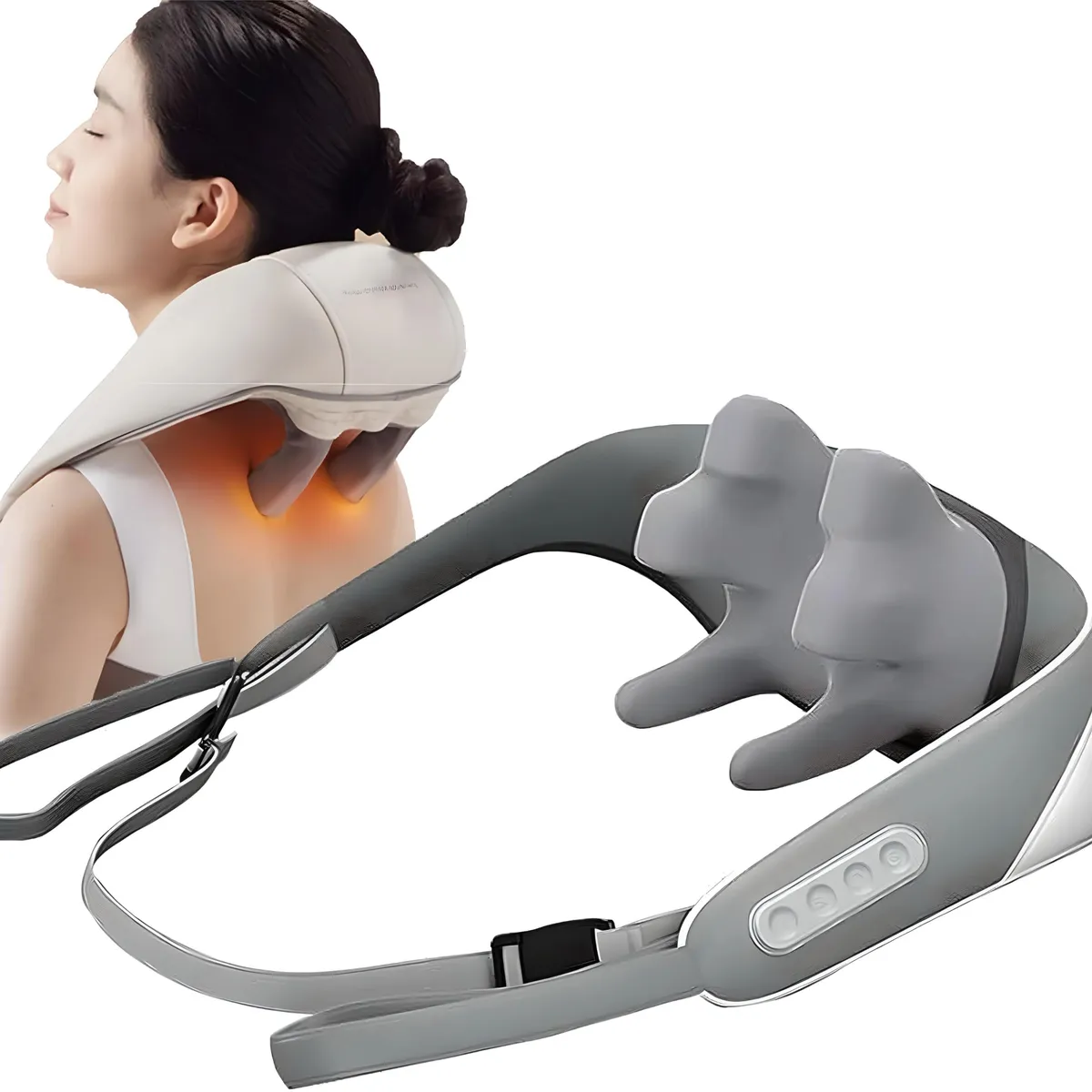 GENERICO - MASAJEADOR MULTIFUNCIONAL CUELLO HOMBROS Y ESPALDA INFRAROJO PORTÁTIL RECARGABLE