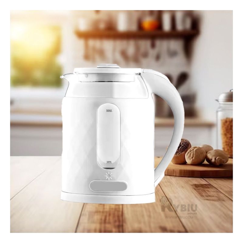 RYBIU IMPORT - Hervidor Electrico de 2L en Blanco Y+Papel de Regalo