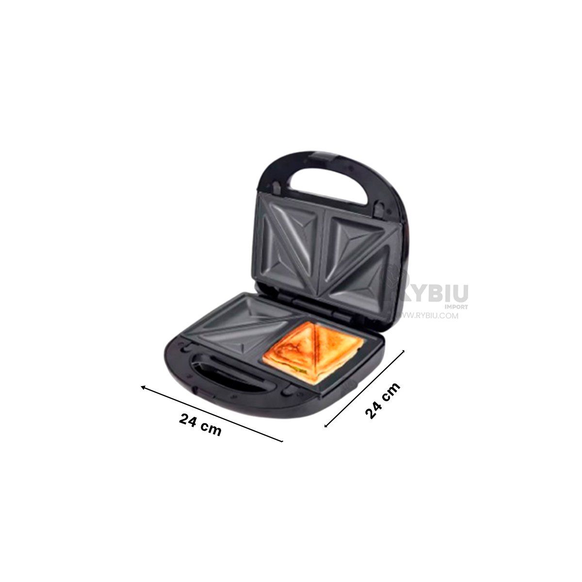 RYBIU IMPORT - Sanguchera Versatil 6 en 1 Negro Y+Regalo Ligas para Peinar