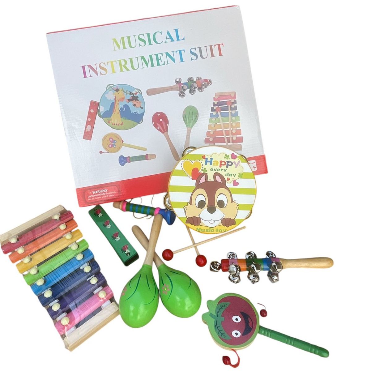 ARTE EN MADERA PERU - Set de Instrumentos Musicales para Niños
