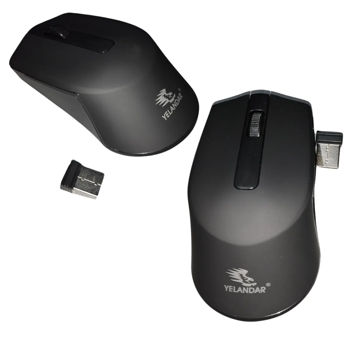 GENERICO - Mouse inalámbrico Yelandar W86 Negro 4 botones 1600 DPI