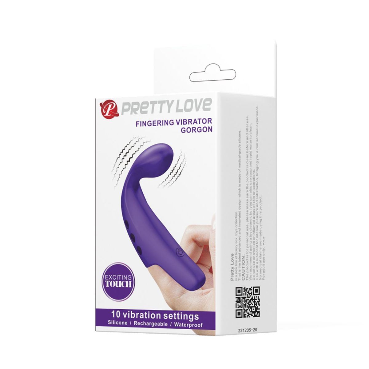 PRETTY LOVE - Vibrador de Dedo Silicona Medica Dedal Estimulación Punto G o P Finger