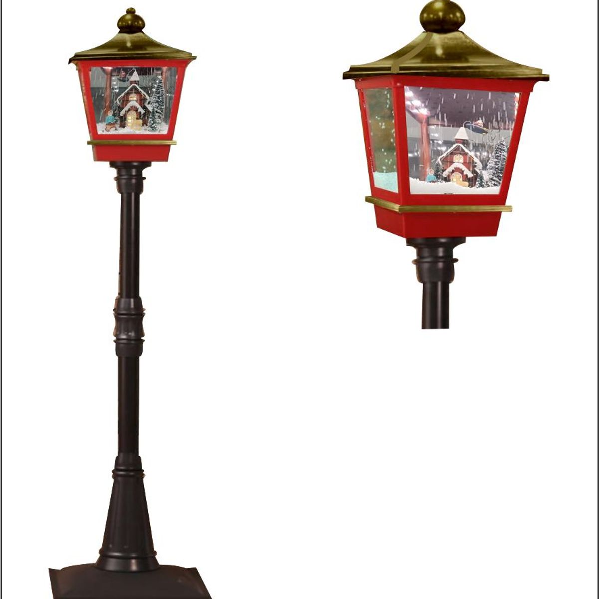 GENERICO - Farol navideño musical - Papa noel Giratorio