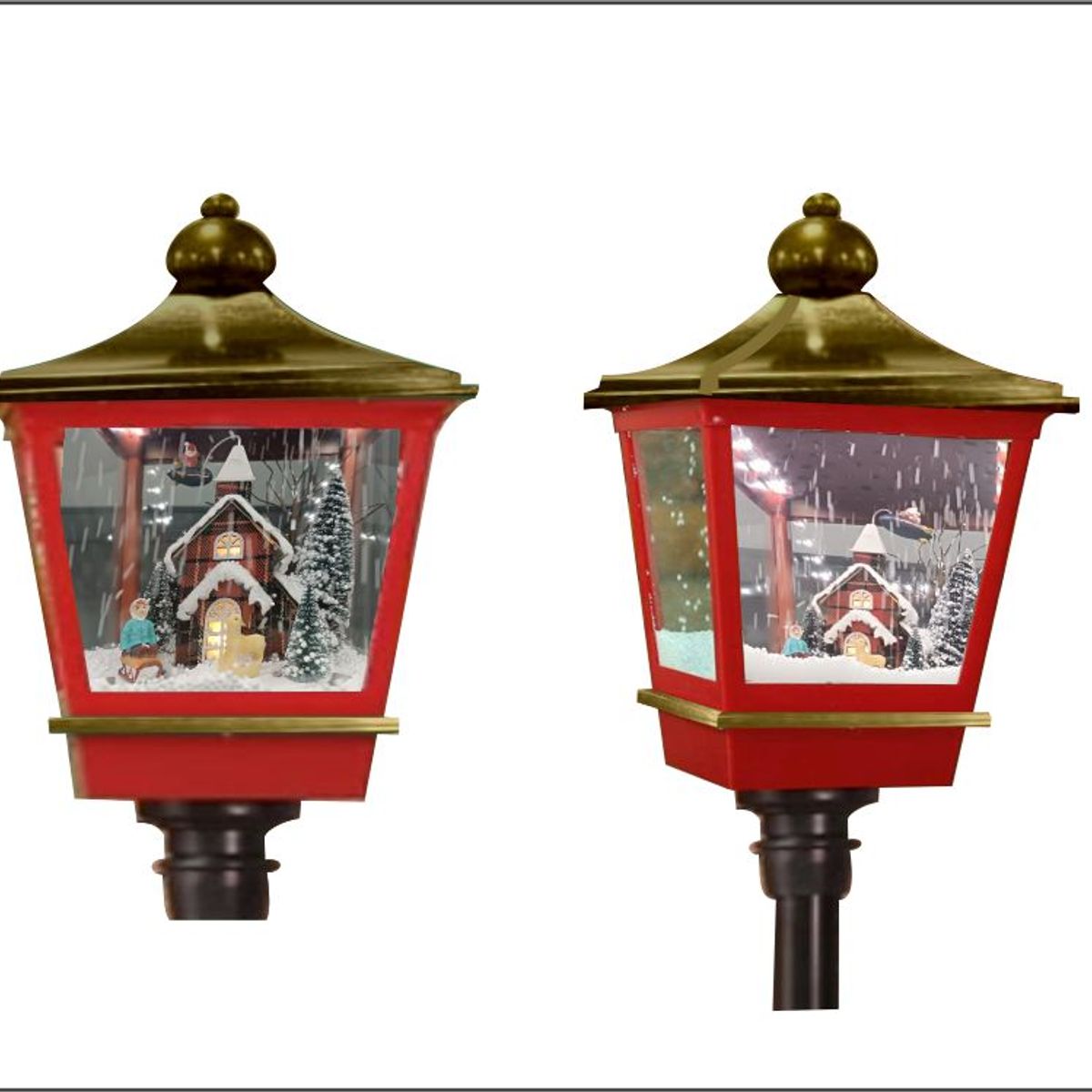 GENERICO - Farol navideño musical - Papa noel Giratorio