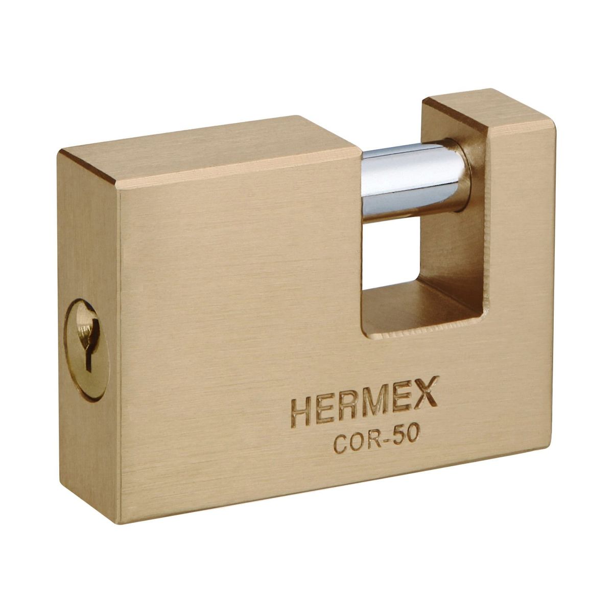 HERMEX - Candado 50mm Tipo Jumbo Antipalanca Laton Solido 43355 Hermex
