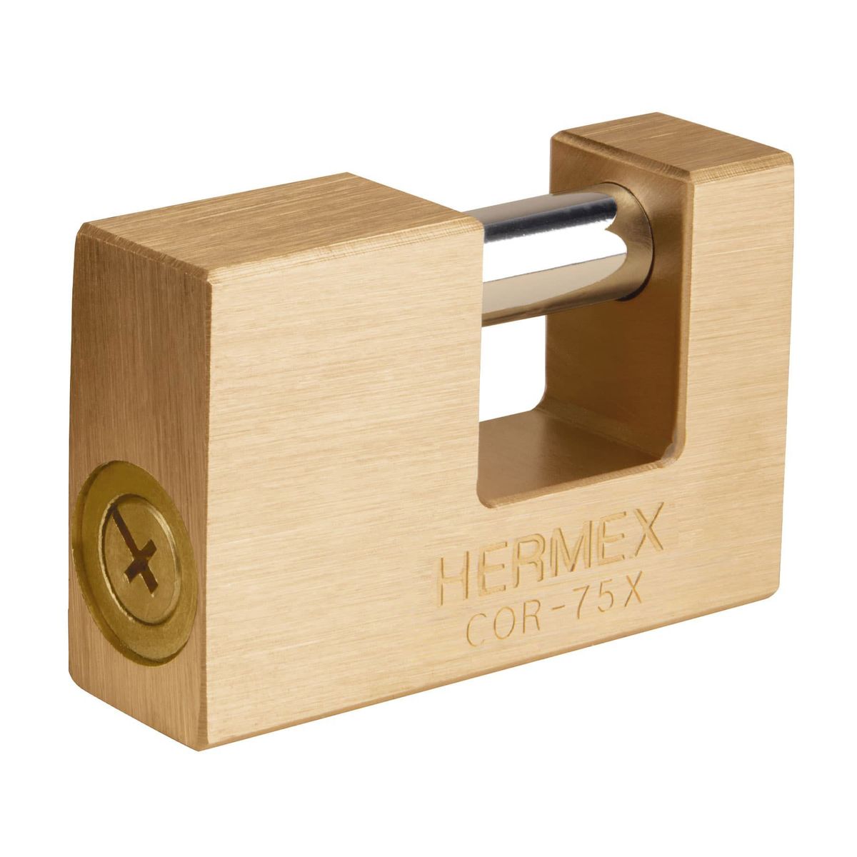 HERMEX - Candado 75mm Tipo Jumbo Antipalanca Alta Seguridad 43353 Hermex