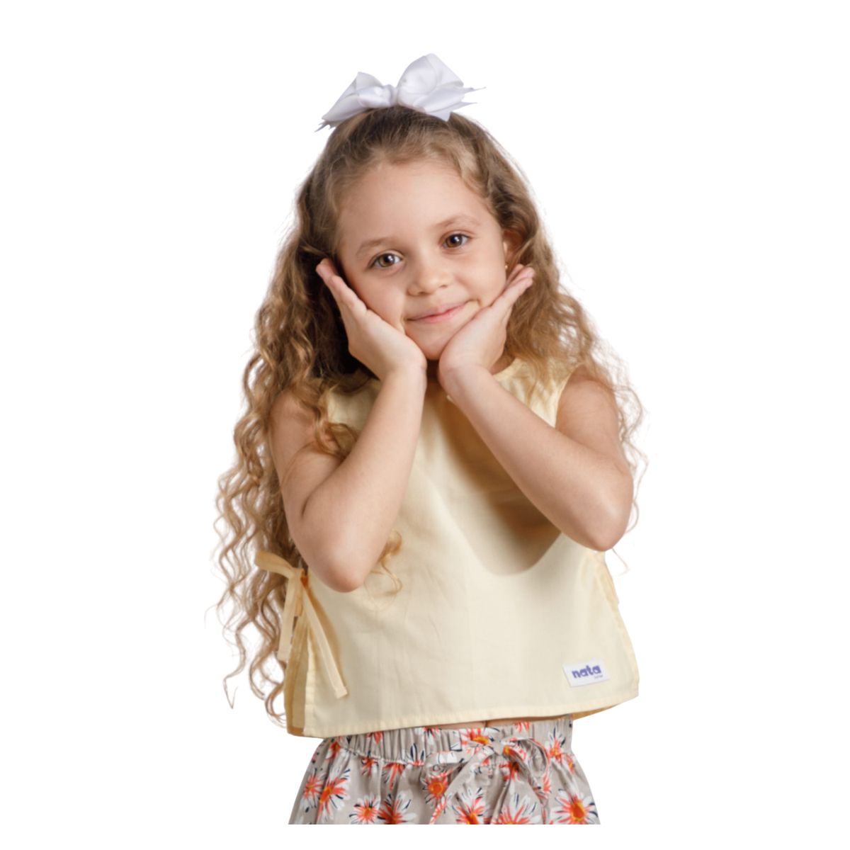 NATA COTON - BLUSA SIN MANGAS AMARILLO NIÑA
