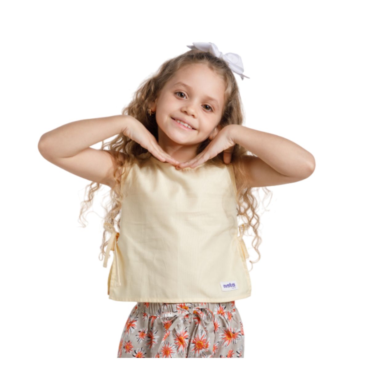 NATA COTON - BLUSA SIN MANGAS AMARILLO NIÑA