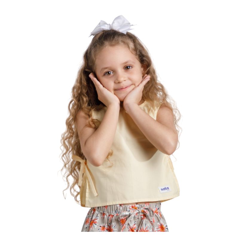NATA COTON - BLUSA SIN MANGAS AMARILLO NIÑA