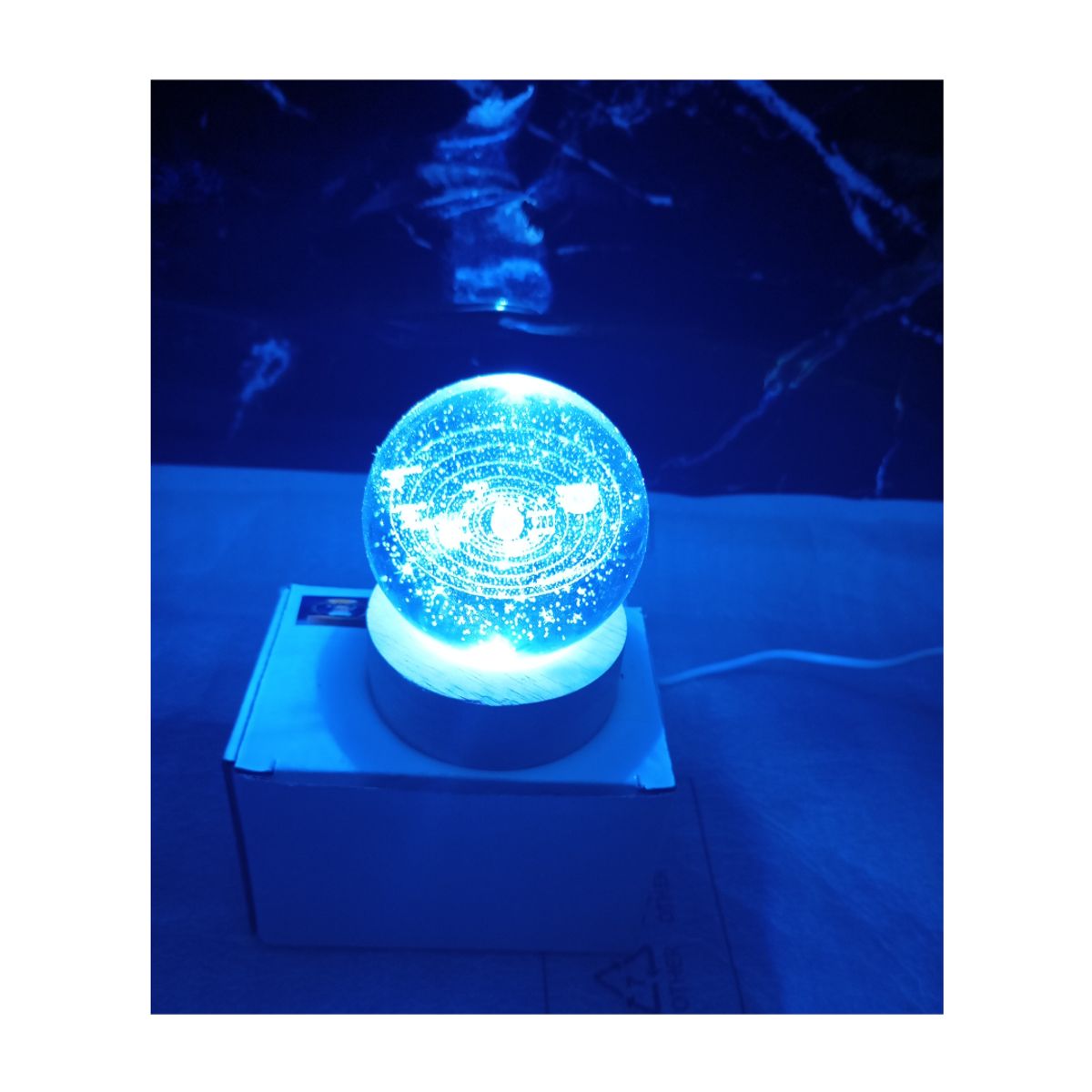 GENERICO - Lampara Esfera Led Multi Color Rgb Sistema Solar Con Control