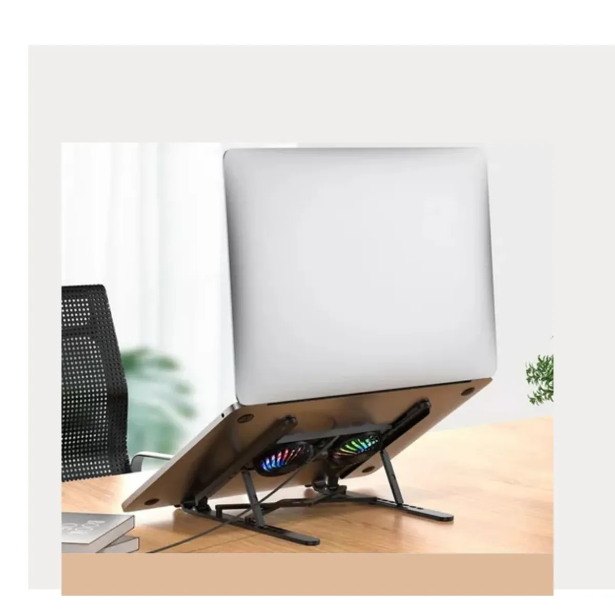 HOCO - Cooler Doble Soporte para laptop con luces RGB Hoco DH-17