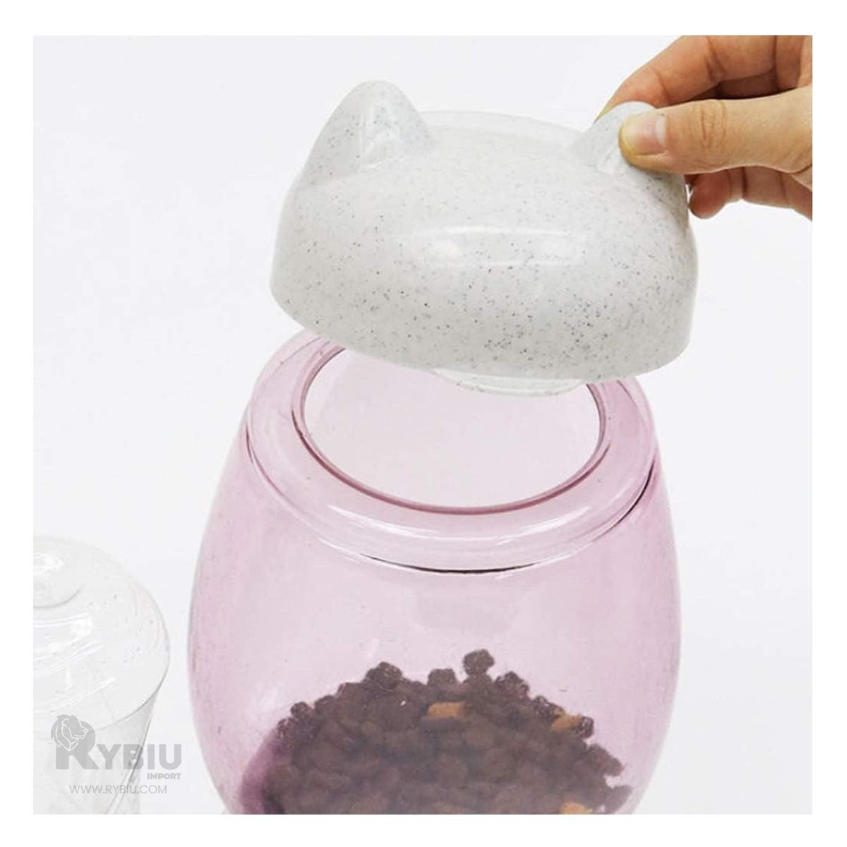 RYBIU IMPORT - Dispensador con Botella Blanco Y+Regalo Ligas para Peinar