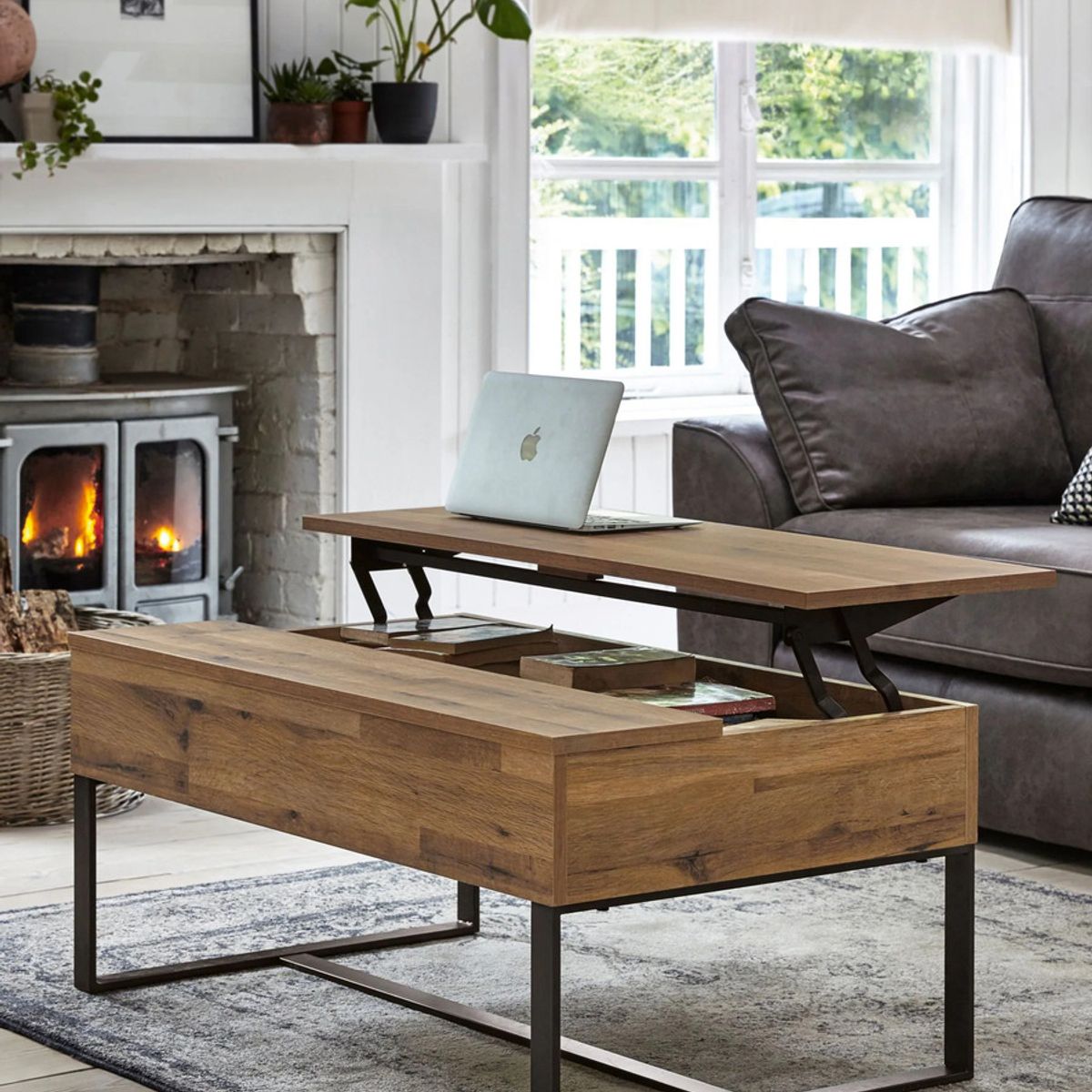 TU MESITA - Mesa de Centro Expandible Nikita color Marrón TU MESITA