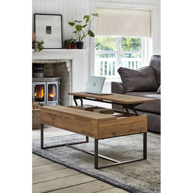 TU MESITA - Mesa de Centro Expandible Nikita color Marrón TU MESITA