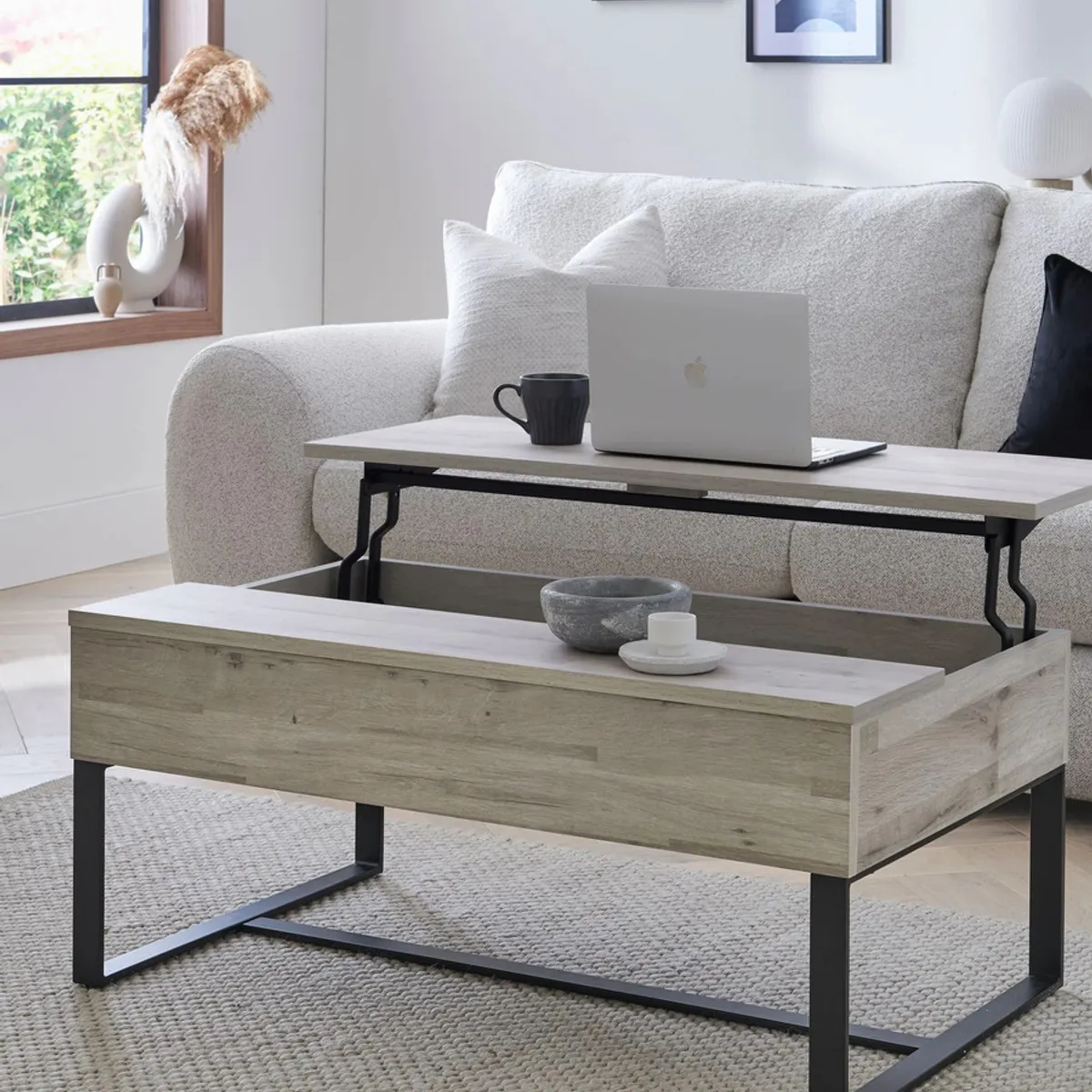 TU MESITA - Mesa de Centro Expandible Nikita color Ceniza TU MESITA