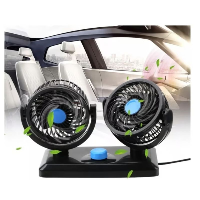 OEM - Ventilador Dual  para Auto con Base Giratorio