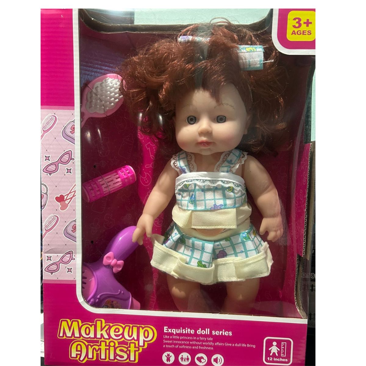 GENERICO - MUÑECA CON ACCESORIOS DE BELLEZA