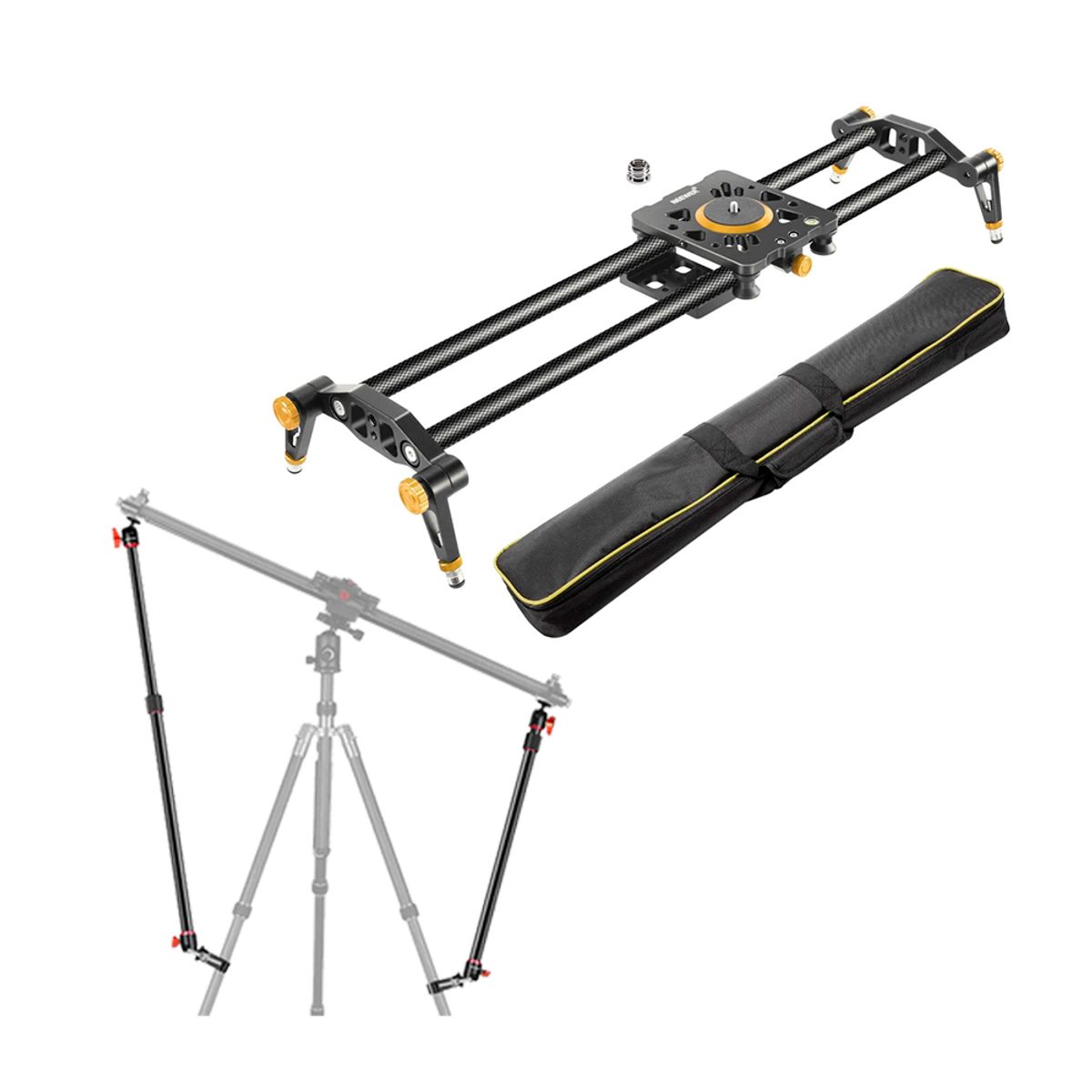 NEEWER - Slider Neewer 120cm Fibra de Carbono Manual + Brazo Estabilizador