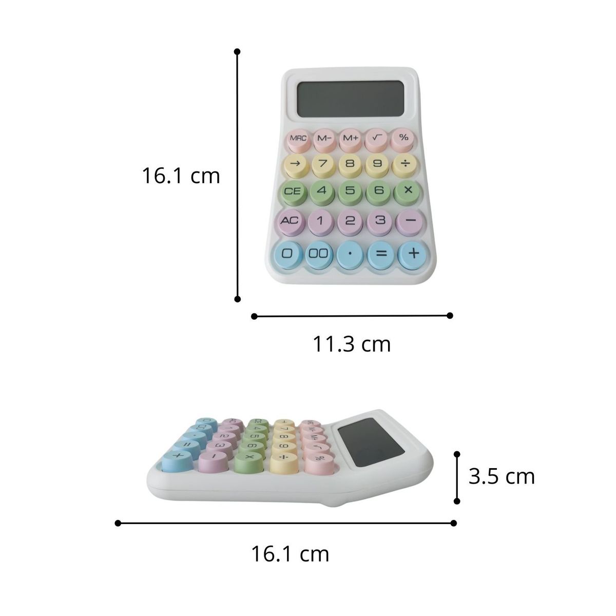 GENERICO - Calculadora Blanca con Botones de Colores