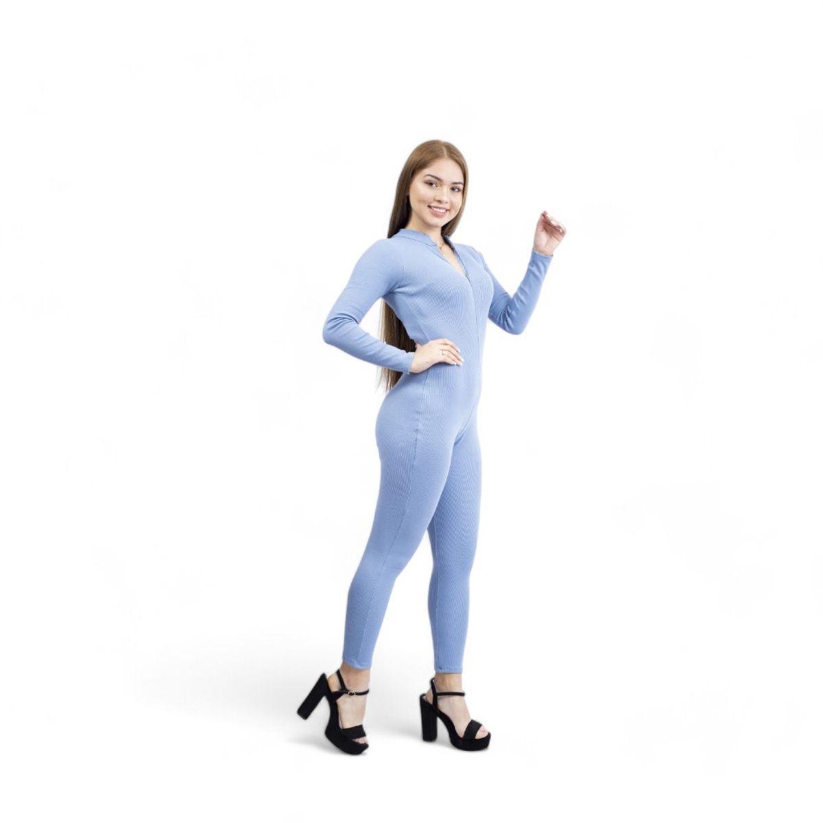 GENERICO - Enterizo Karla Manga Larga Sab-28 Color Celeste