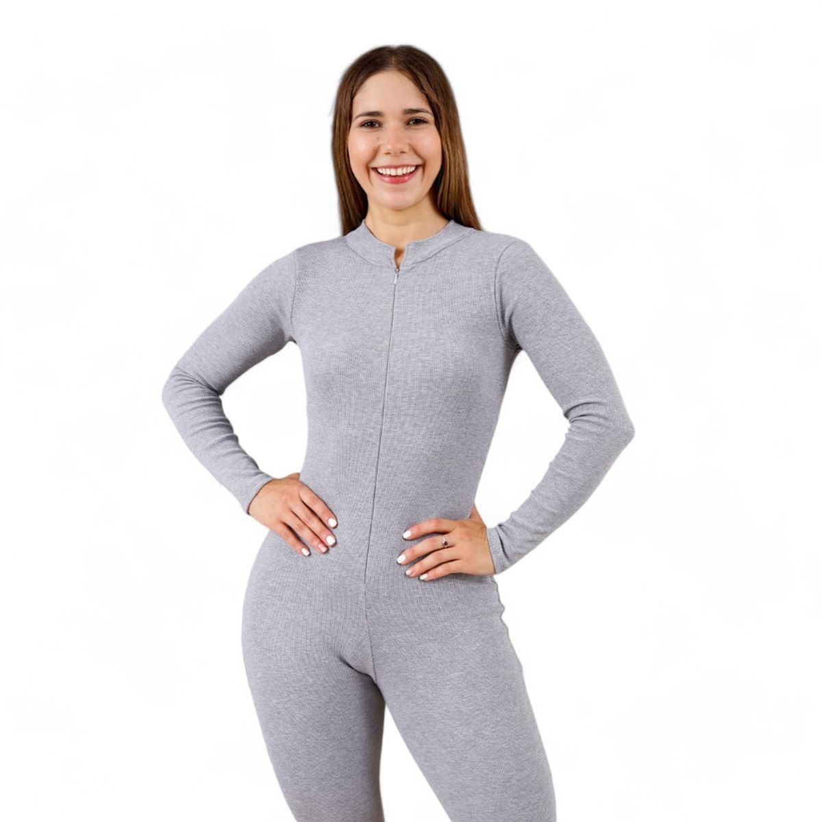 GENERICO - Enterizo Pantalón Manga Larga Sab-28 Color Plomo