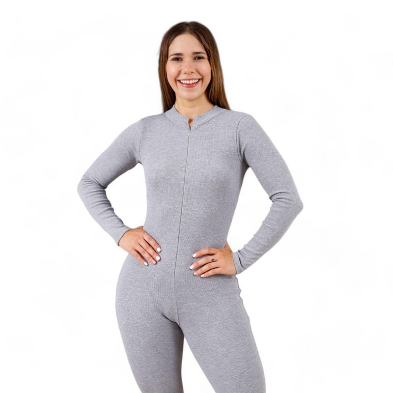 GENERICO - Enterizo Pantalón Manga Larga Sab-28 Color Plomo