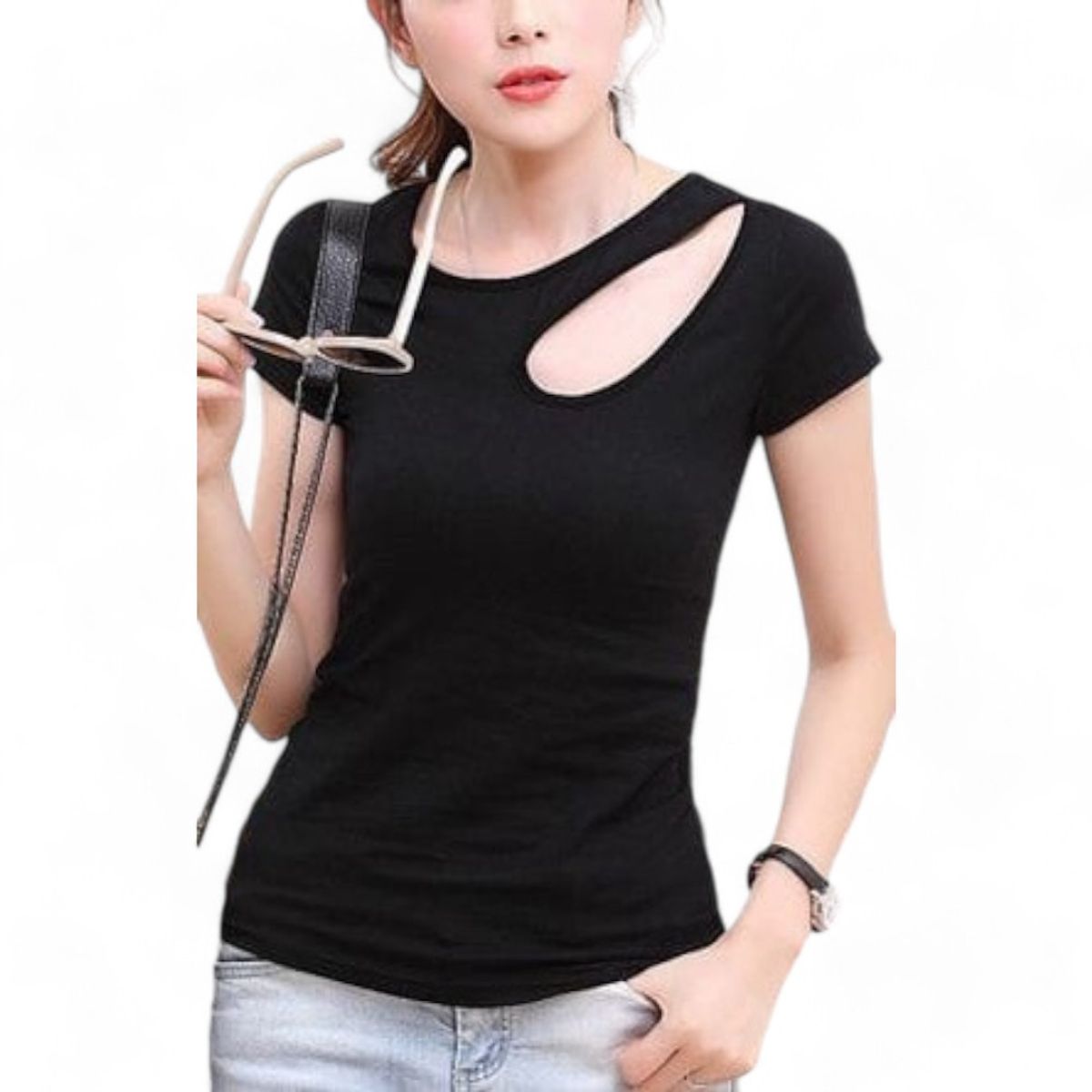 GENERICO - Polo Entre Asa Sab-12 Color Negro