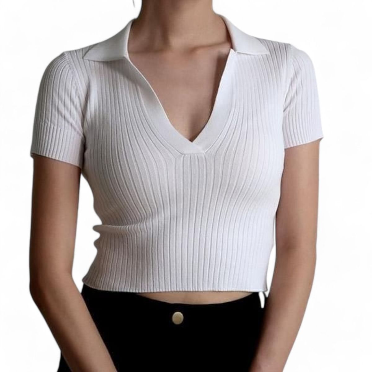 GENERICO - Polo Camisero Manga Corta Sab-14 Color Blanco