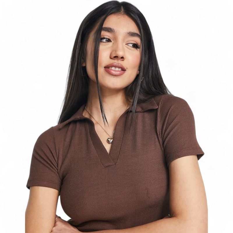 GENERICO - Polo Camisero Abierto Sab-13 Color Marron