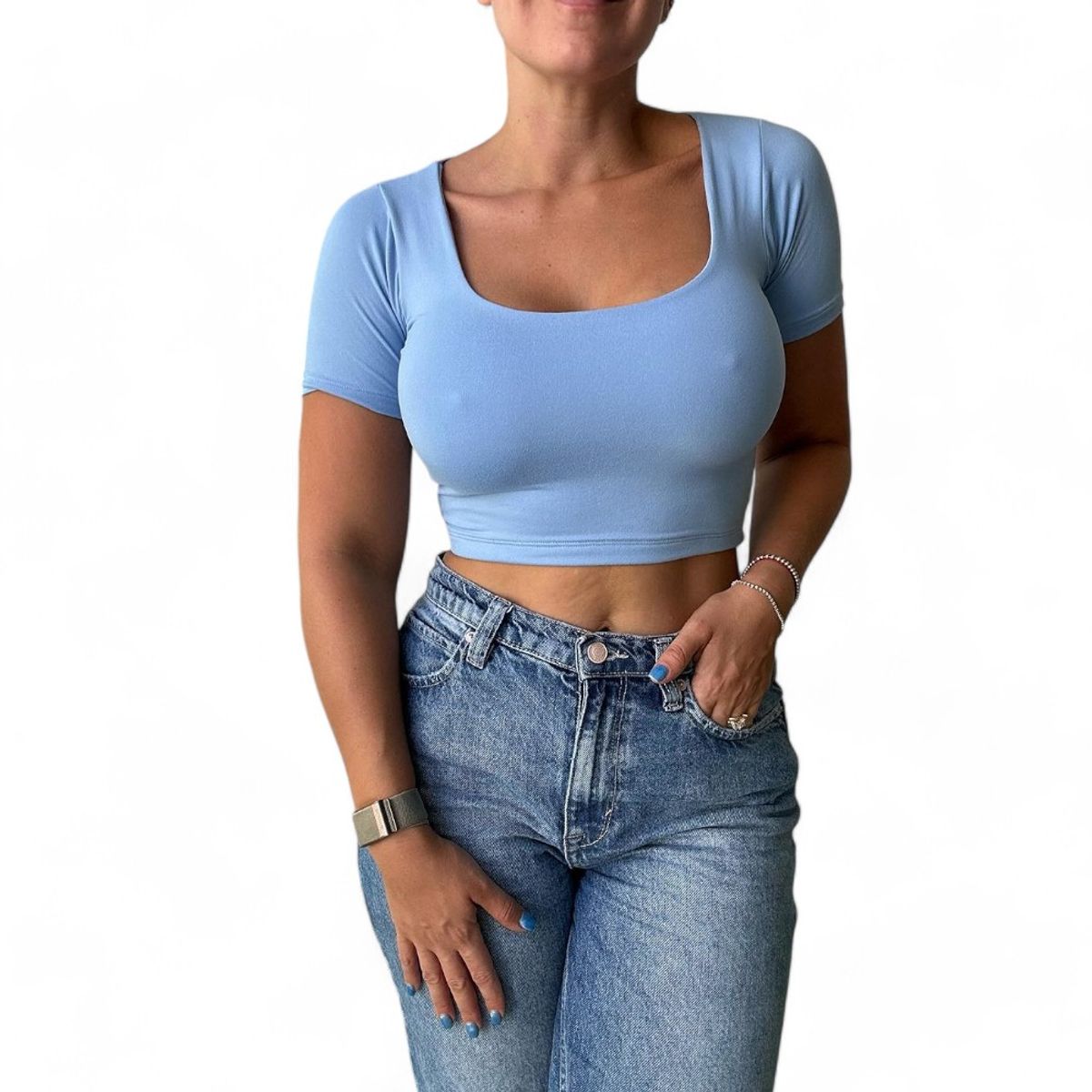 GENERICO - Polo Teresa Sab-12 Color Celeste