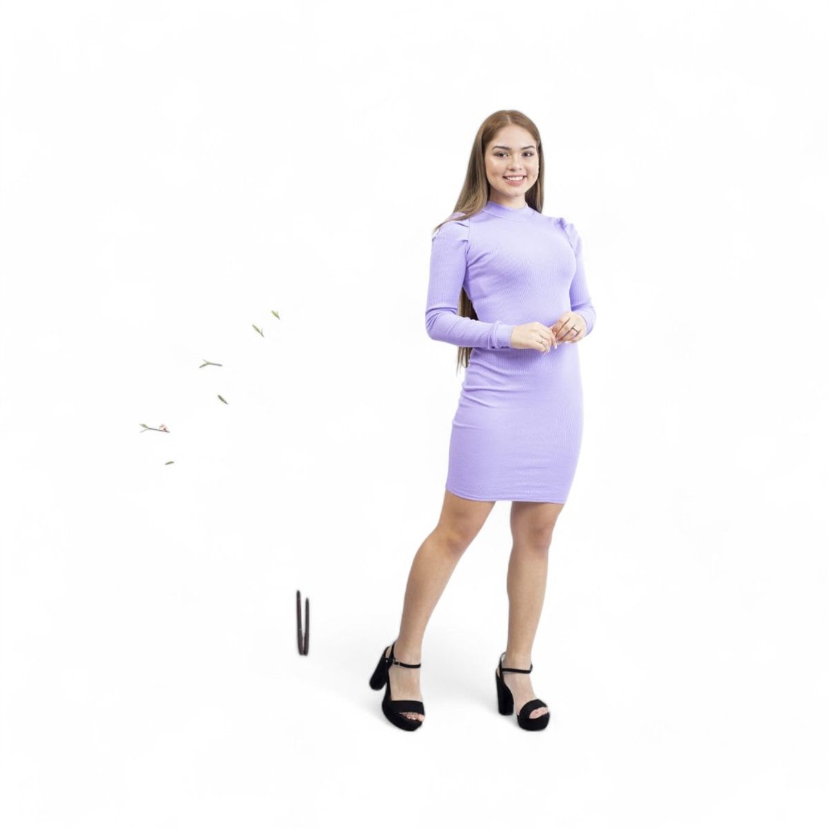 GENERICO - Vestido Princesa Manga Larga Sab-23 Color Lila