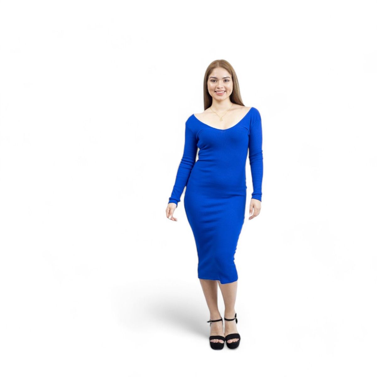 GENERICO - Vestido Lili Manga Larga Sab-20 Color Azul