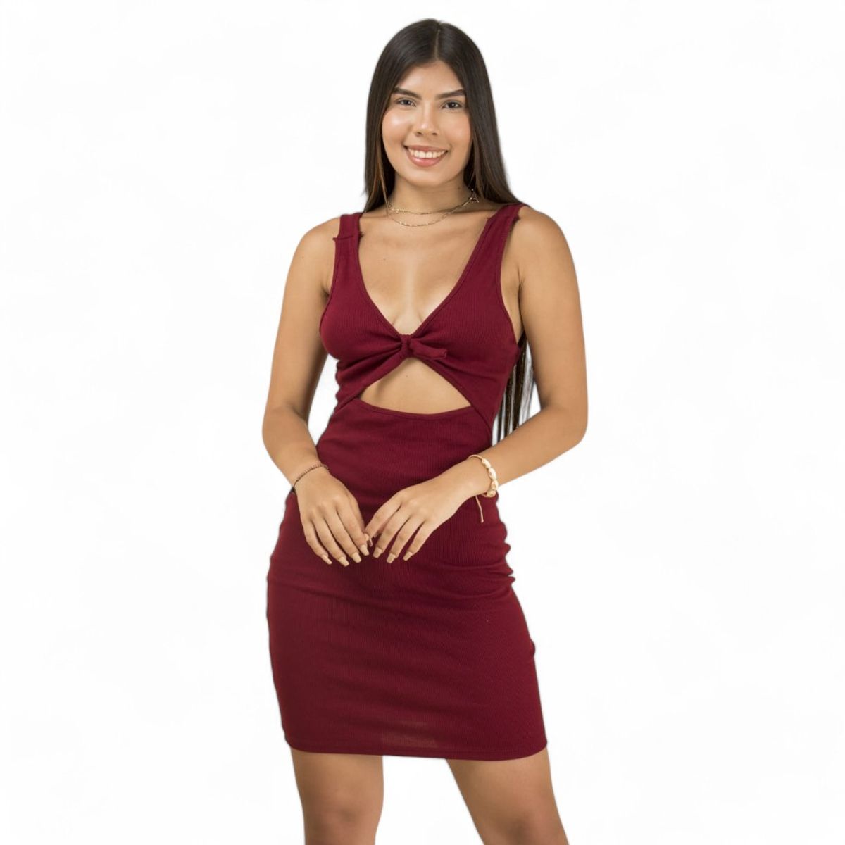 GENERICO - Vestido Lina Lazo Sab-18 Color Guinda