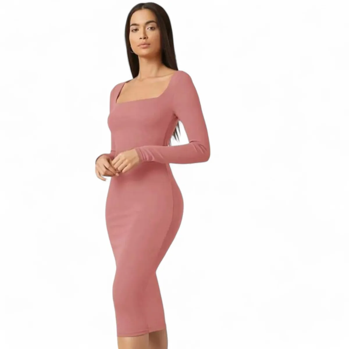 GENERICO - Vestido Luna Manga Larga Sab-20 Color Rosado