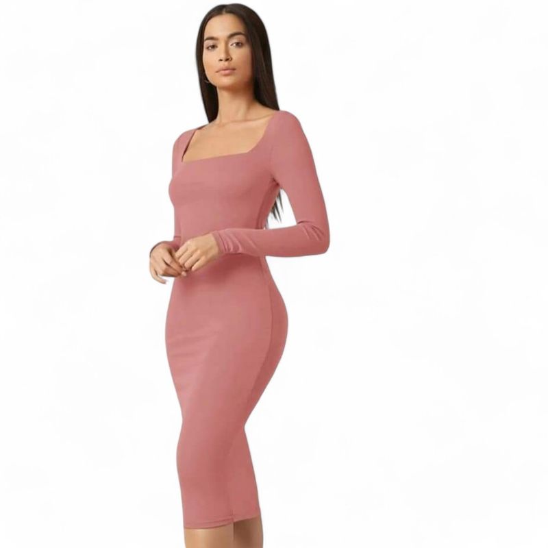 GENERICO - Vestido Luna Manga Larga Sab-20 Color Rosado