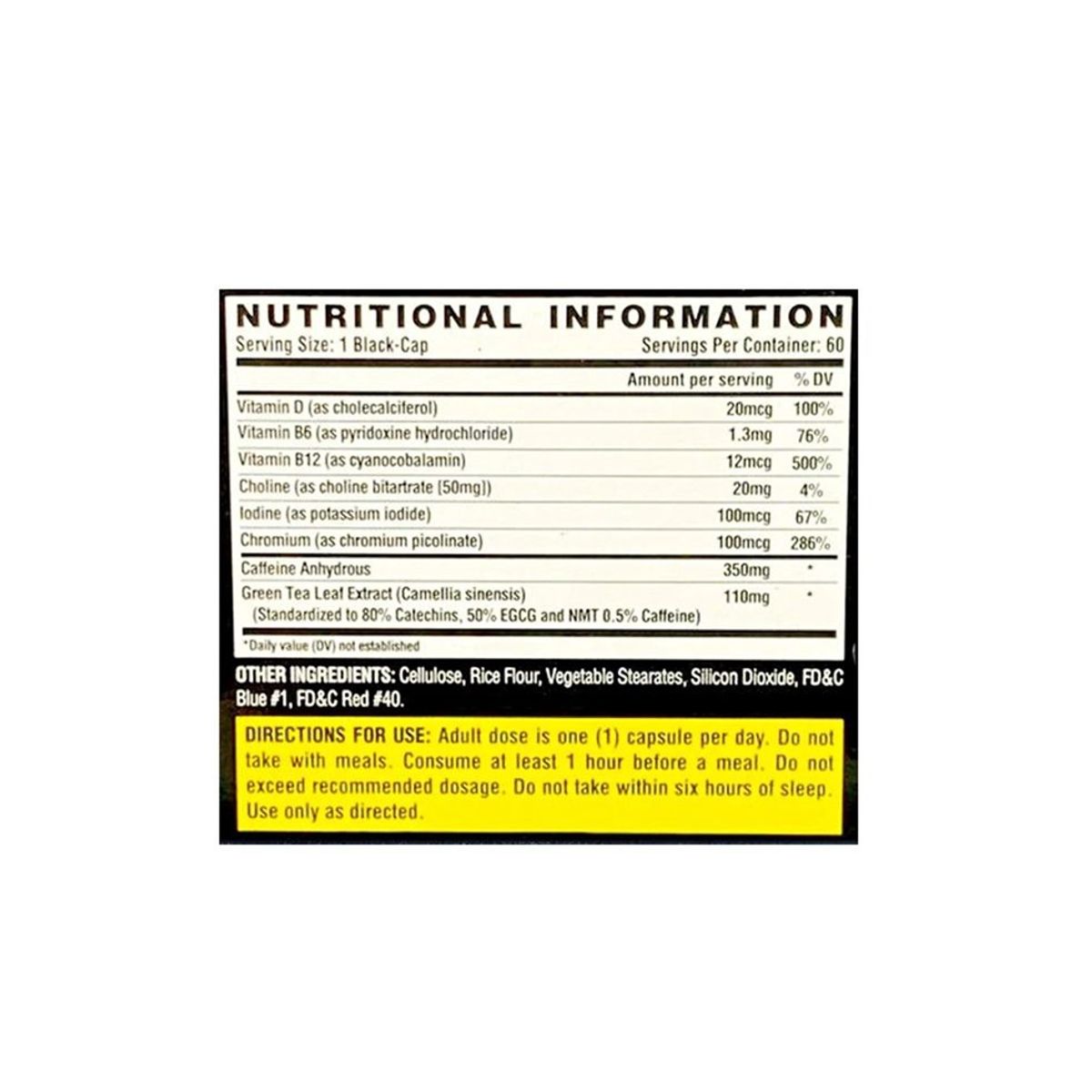 NUTREX RESEARCH - Lipo6 Black Intense 60 Cáps. Quemador de Grasa Nutrex Pack x2 und.