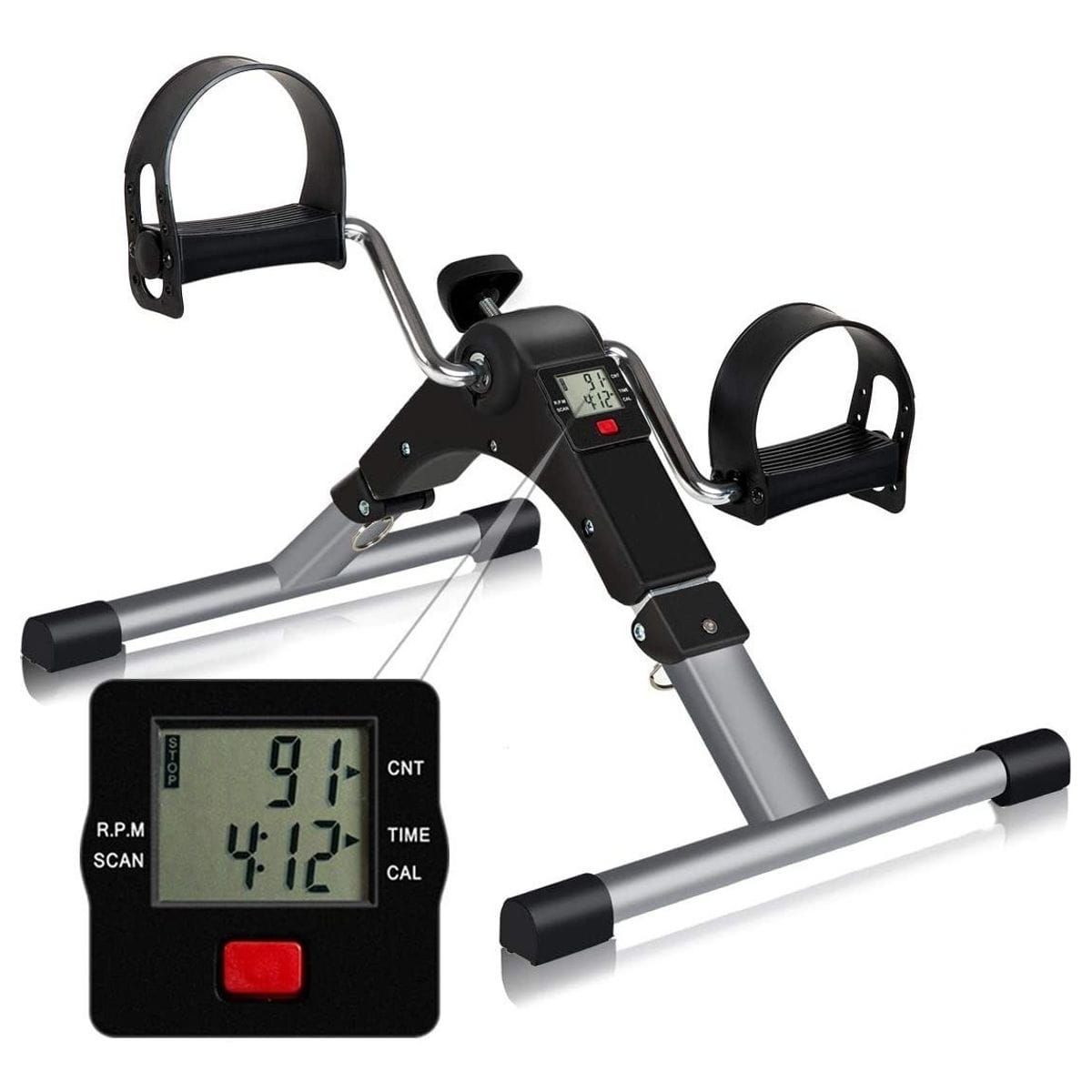 GENERICO - Pedalera Ejercitador Digital Terapia Piernas y Brazos