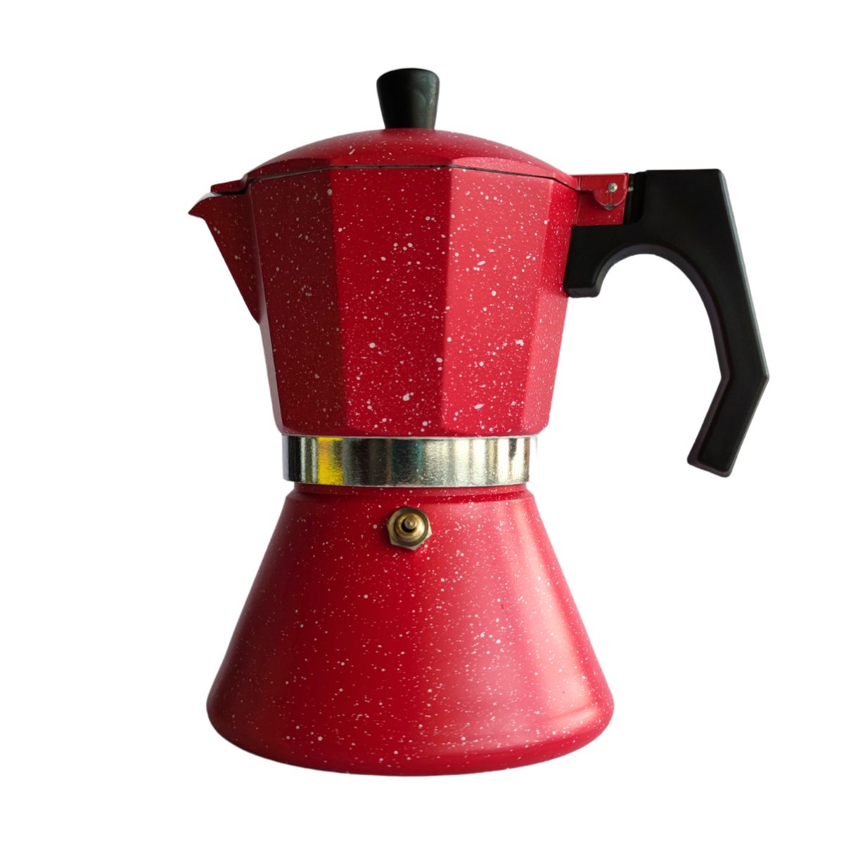 CORBETTA - Cafetera Moka Italiana Roja 6 Tazas - Granito