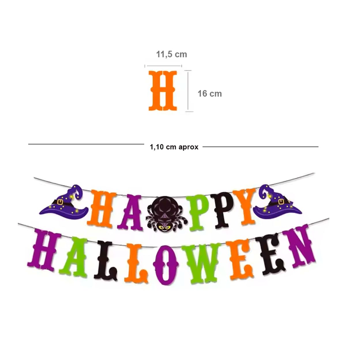 GENERICO - HALLOWEEN -Banner o Guirnalda de 110 aprox