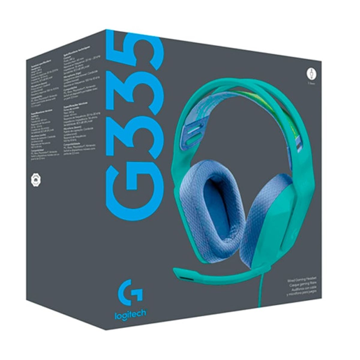 LOGITECH - Audífono Gamer Logitech G335 Turquesa