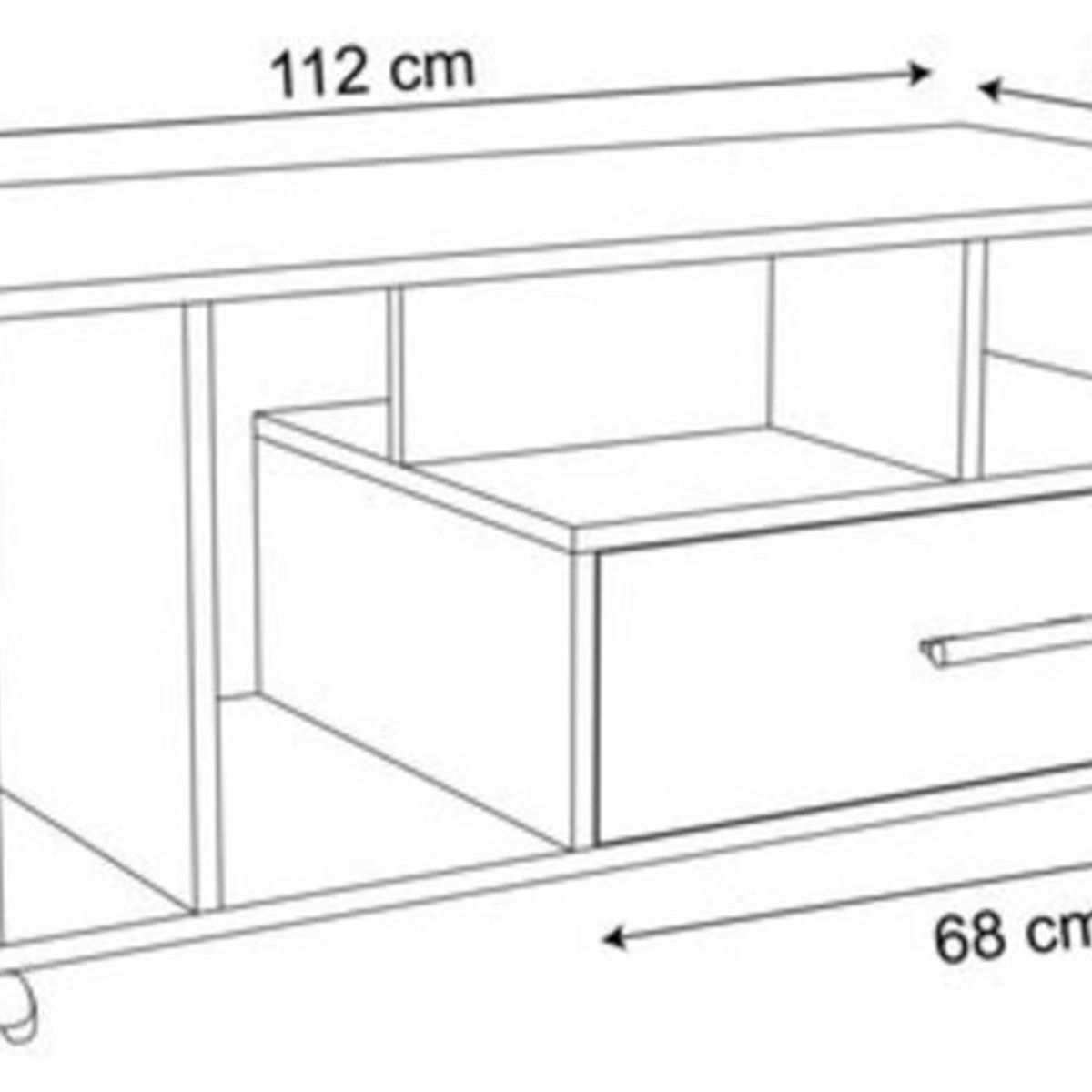 TU MESITA - Mesa de Centro Moderna Eira BlancoNegro TU MESITA