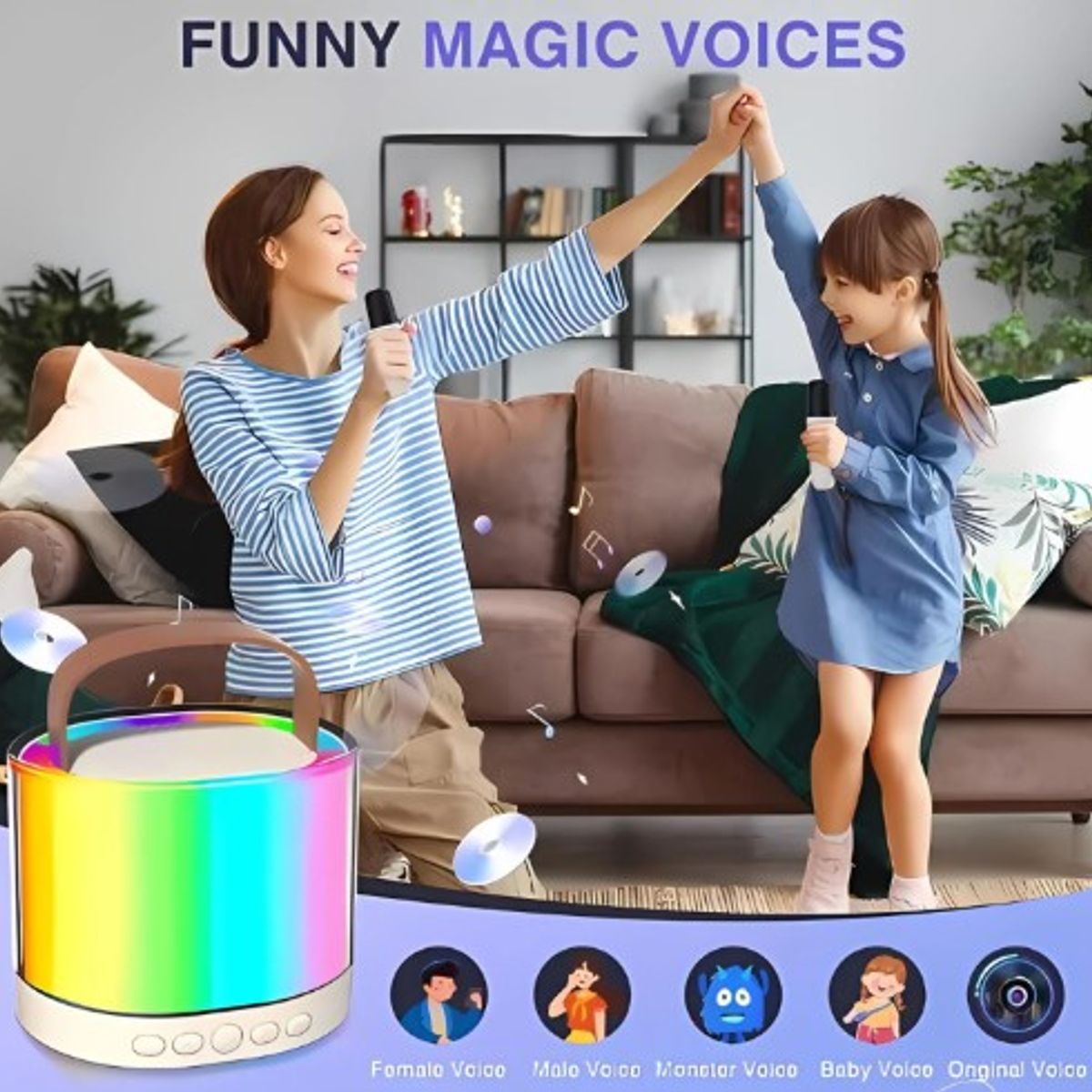 GENERICO - Karaoke Portátil Con Micrófono Bluetooth Mini Parlante