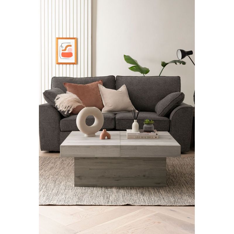 TU MESITA - Mesa de Centro Syberia Expandible color Ceniza TU MESITA