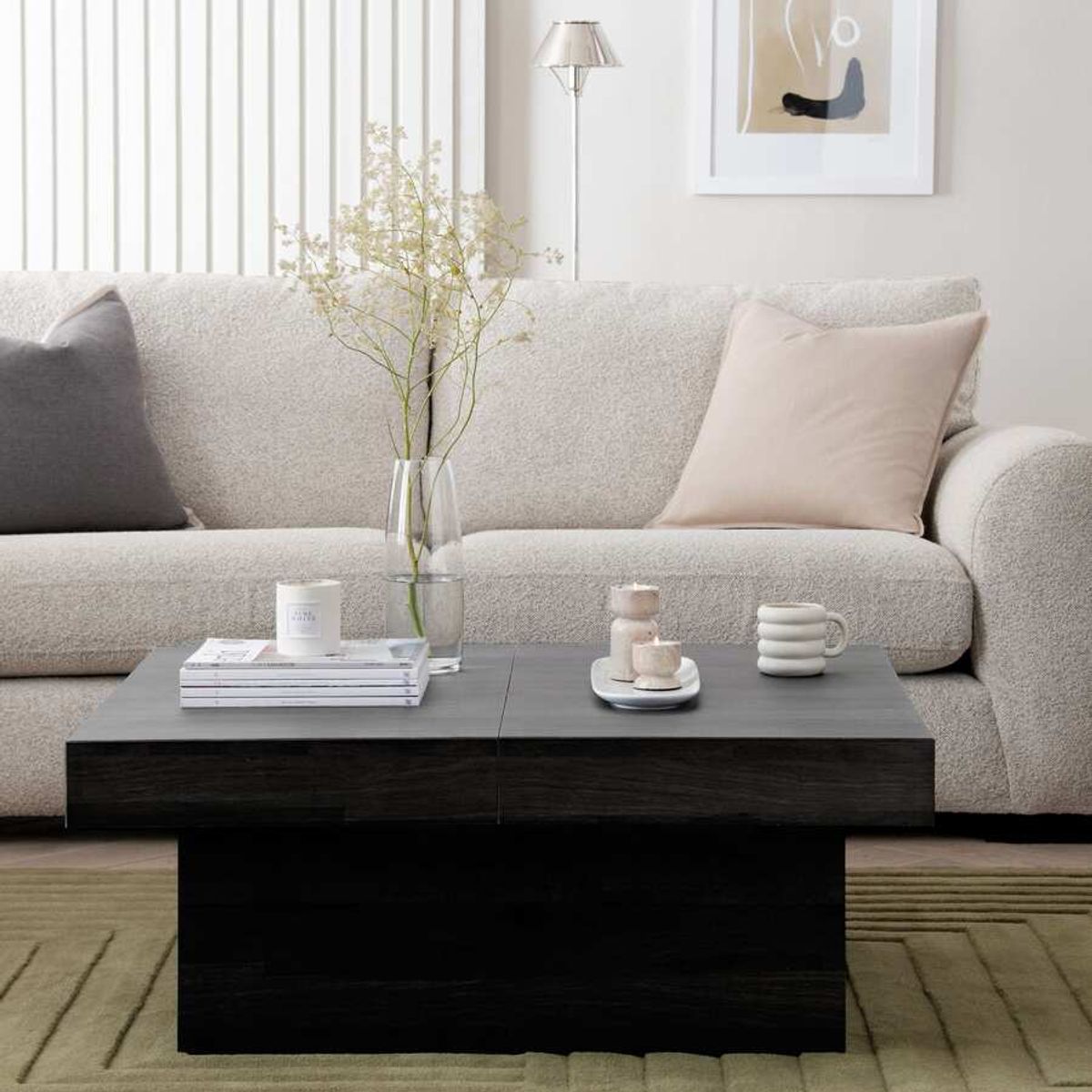 TU MESITA - Mesa de Centro Syberia Expandible color Negro TU MESITA